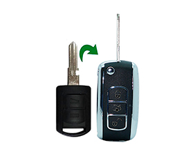Chave Canivete Metal Cromada - Chevrolet Meriva